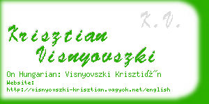 krisztian visnyovszki business card